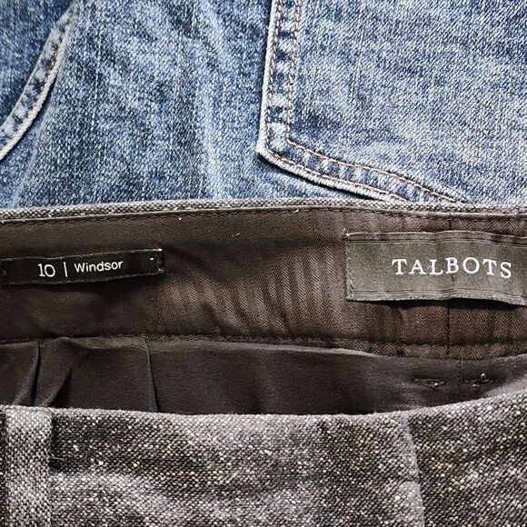 Talbots Windsor trousers wool blend straight leg 10 - Picture 5 of 5